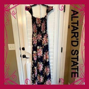 NWT ALTAR’D STATE LONG FLORAL SMOCKED TOP DRESS
